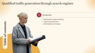 Qualified Traffic Generation Through Search Engines Table Of Contents Brochure PDF