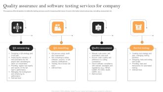 Quality Assurance And Software Testing Services For Company Microsoft PDF