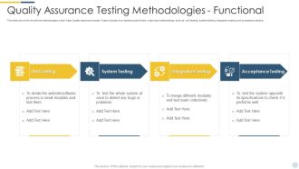 Quality Assurance Testing Methodologies Functional Demonstration PDF