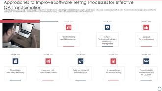 Quality Assurance Transformation Strategies To Improve Business Performance Efficiency Approaches To Improve Software Rules PDF