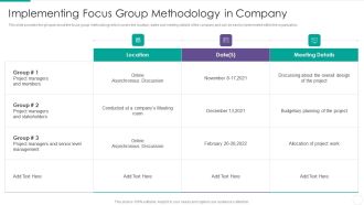 Quantitative Risk Assessment Implementing Focus Group Methodology In Company Graphics PDF