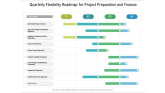 Quarterly Flexibility Roadmap For Project Preparation And Finance Diagrams