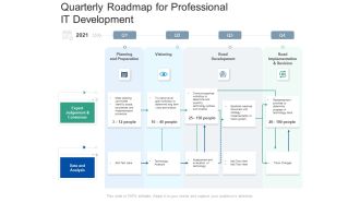 Quarterly Roadmap For Professional IT Development Clipart