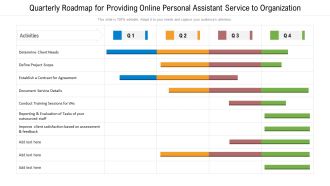 Quarterly Roadmap For Providing Online Personal Assistant Service To Organization Introduction