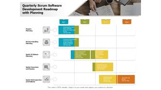 Quarterly Scrum Software Development Roadmap With Planning Topics