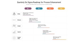 Quarterly Six Sigma Roadmap For Process Enhancement Brochure
