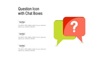 Question Icon With Chat Boxes Ppt PowerPoint Presentation File Slide Portrait PDF