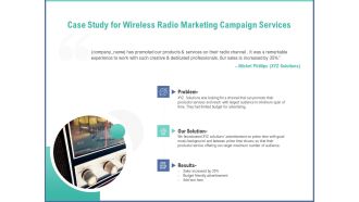 Radio Marketing Plan Product Launch Case Study For Wireless Radio Marketing Campaign Services Slides PDF