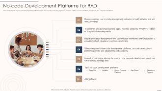 Rapid Application Building Framework No Code Development Platforms For RAD Brochure PDF