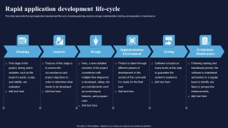 Rapid Application Development Life Cycle Integrating RAD Model To Simplify Slides PDF