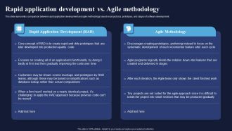 Rapid Application Development Vs Agile Methodology Integrating RAD Model To Simplify Introduction PDF