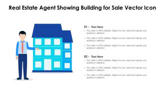 Real Estate Agent Showing Building For Sale Vector Icon Ppt PowerPoint Presentation Styles Introduction PDF
