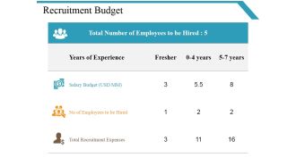 Recruitment Budget Ppt PowerPoint Presentation Model Skills
