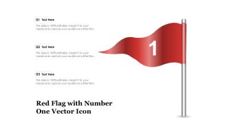 Red Flag With Number One Vector Icon Ppt PowerPoint Presentation Summary Graphics Download PDF