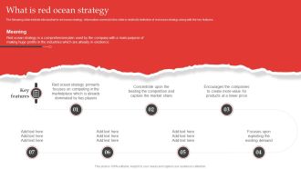 Red Ocean Technique Overcoming The Extreme Competition What Is Red Ocean Strategy Introduction Formats PDF