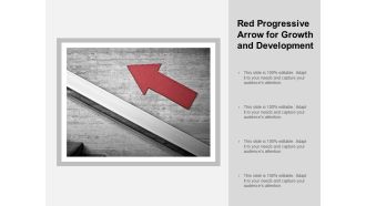 Red Progressive Arrow For Growth And Development Ppt PowerPoint Presentation Portfolio Model