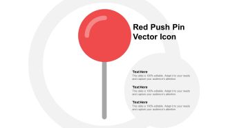 Red Push Pin Vector Icon Ppt PowerPoint Presentation Styles Guide