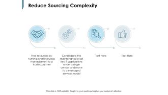 Reduce Sourcing Complexity Ppt PowerPoint Presentation Inspiration Objects