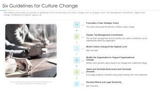 Refining Company Ethos Six Guidelines For Culture Change Ppt Slides Format PDF