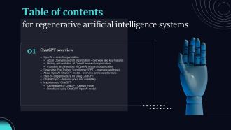 Regenerative Artificial Intelligence Systems Table Of Contents Ideas PDF