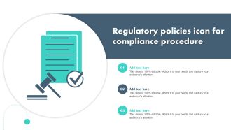 Regulatory Policies Icon For Compliance Procedure Topics PDF