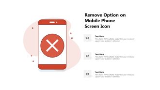 Remove Option On Mobile Phone Screen Icon Ppt PowerPoint Presentation Show Summary PDF