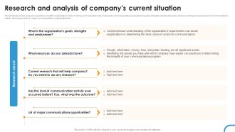 Research And Analysis Of Companys Current Situation Ppt Model Samples PDF