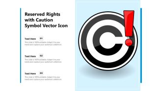 Reserved Rights With Caution Symbol Vector Icon Ppt PowerPoint Presentation Portfolio