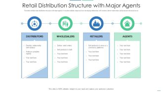 Retail Distribution Structure With Major Agents Icons PDF