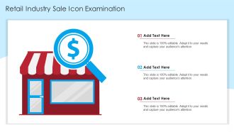 Retail Industry Sale Icon Examination Formats PDF