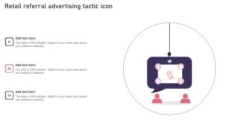 Retail Referral Advertising Tactic Icon Designs PDF
