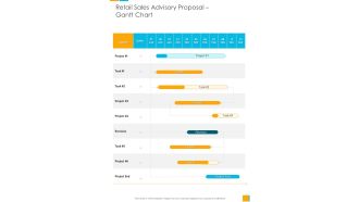 Retail Sales Advisory Proposal Gantt Chart One Pager Sample Example Document
