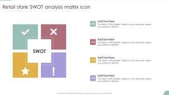 Retail Store SWOT Analysis Matrix Icon Guidelines PDF