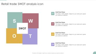 Retail Trade SWOT Analysis Icon Background PDF