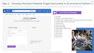 Retail Trading Platform Step 2 Develop Standard Website Pages Associated To Ecommerce Platform Demonstration PDF