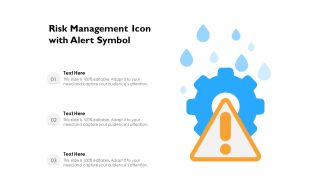 Risk Management Icon With Alert Symbol Ppt PowerPoint Presentation File Graphics Design PDF
