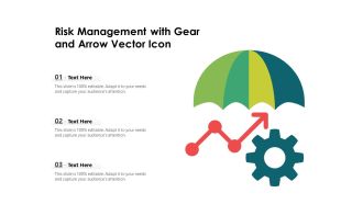 Risk Management With Gear And Arrow Vector Icon Ppt PowerPoint Presentation Icon Pictures PDF