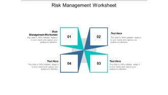 Risk Management Worksheet Ppt PowerPoint Presentation Slides File Formats Cpb