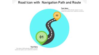 Road Icon With Navigation Path And Route Ppt PowerPoint Presentation Inspiration Model PDF