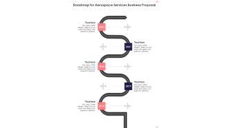 Roadmap For Aerospace Services Business Proposal One Pager Sample Example Document