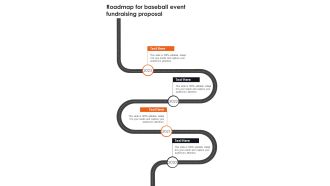 Roadmap For Baseball Event Fundraising Proposal One Pager Sample Example Document