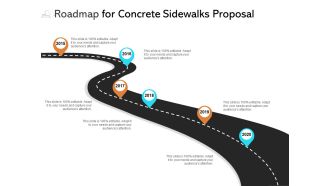 Roadmap For Concrete Sidewalks Proposal Ppt PowerPoint Presentation Design Templates