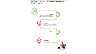 Roadmap For Digital Food Ordering Administration Software Proposal One Pager Sample Example Document