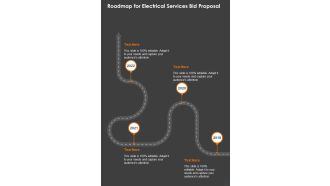 Roadmap For Electrical Services Bid Proposal One Pager Sample Example Document