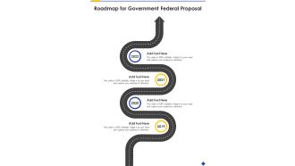Roadmap For Government Federal Proposal One Pager Sample Example Document