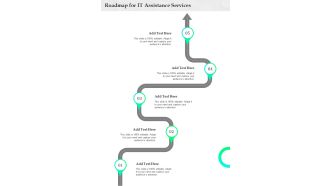 Roadmap For IT Assistance Services One Pager Sample Example Document