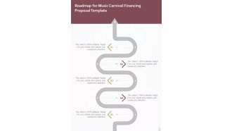 Roadmap For Music Carnival Financing Proposal Template One Pager Sample Example Document
