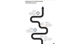 Roadmap For Post Real Estate Cleaning Proposal One Pager Sample Example Document