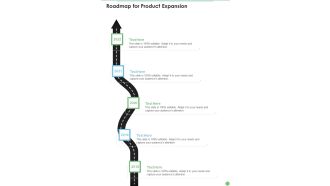 Roadmap For Product Expansion One Pager Sample Example Document