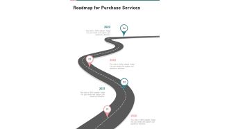 Roadmap For Purchase Services One Pager Sample Example Document